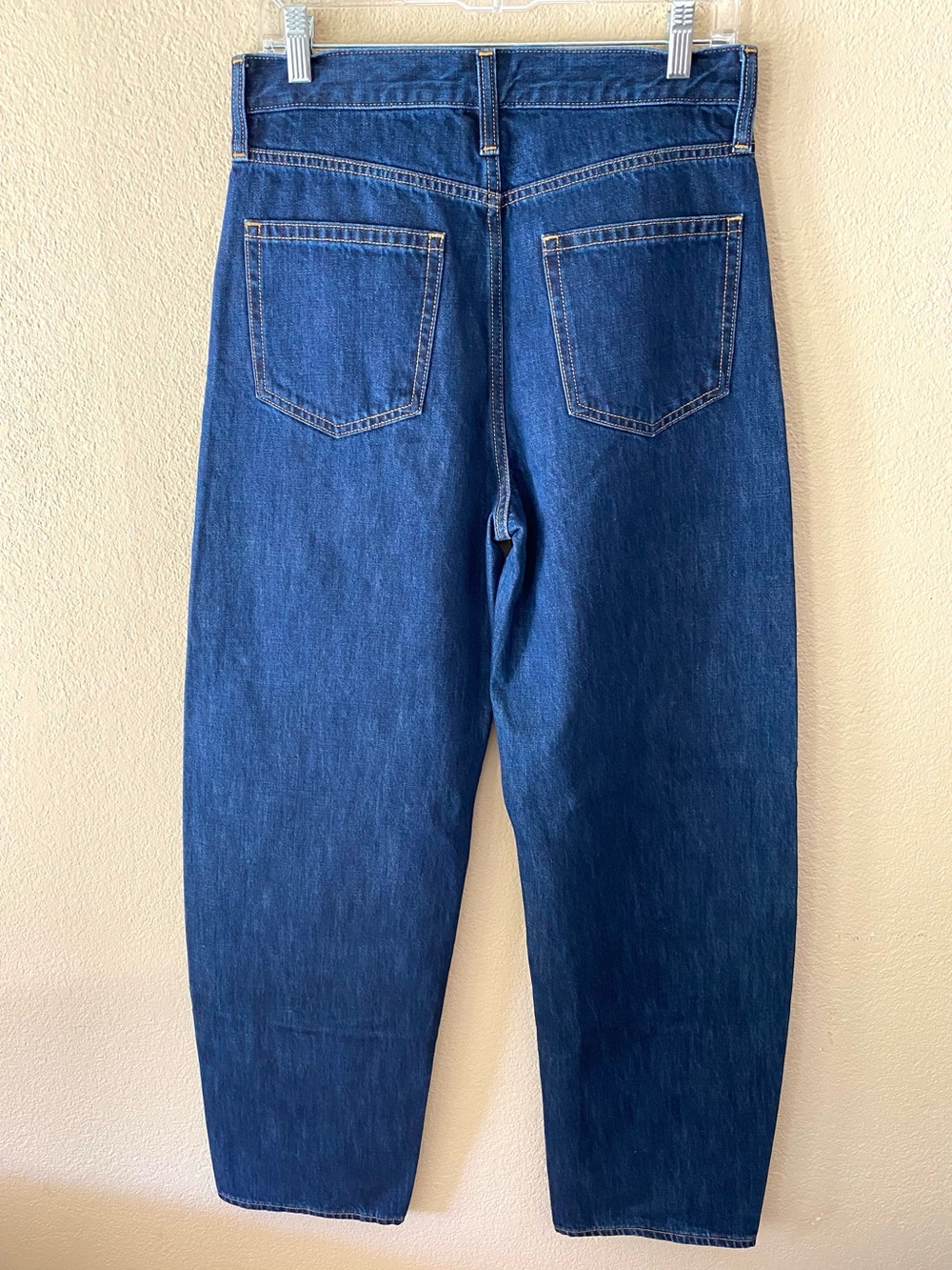 Gap High Rise Barrel Jeans in Dark Rinse 28 TALL - Picture 3 of 10